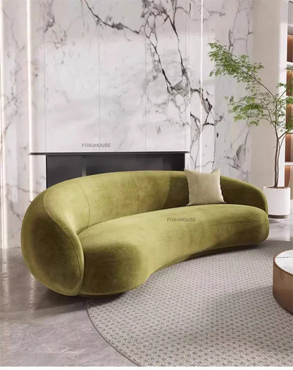 Recliner Luxury Sofa New In Floor 3 Seater Full Body Design Couch Minimalist Green Design Canape Salon Living Room Furniture