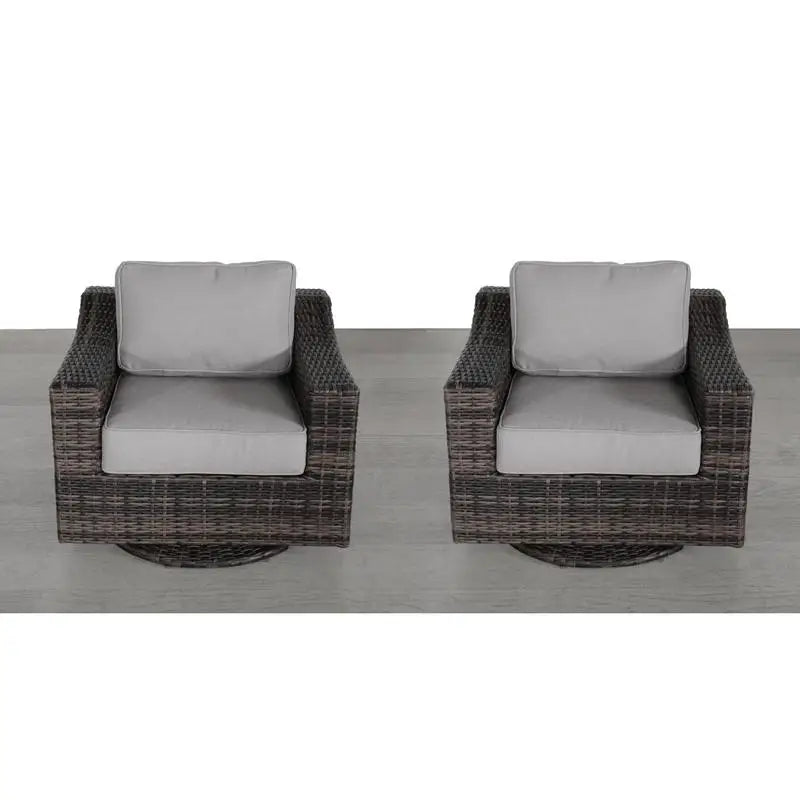 Swivel Outdoor Patio Chair with Cushions – Comfortable & Fully Assembled Seating Solution