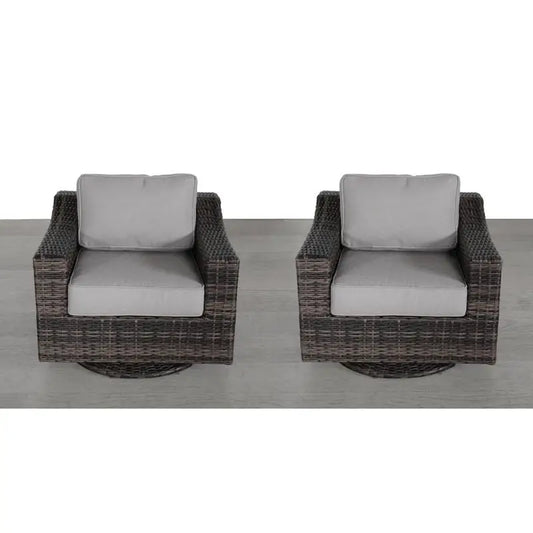 Swivel Outdoor Patio Chair with Cushions – Comfortable & Fully Assembled Seating Solution