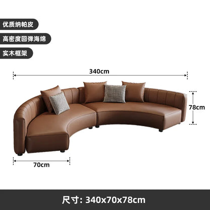 lobby curved sofa light luxury sales office negotiation beauty salon club reception lounge area sofa combination