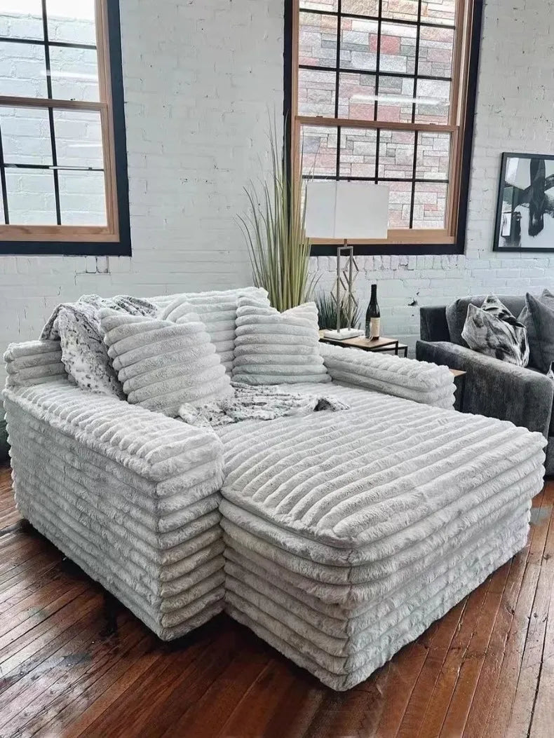 Gray Designer Vacuum Compressed Sofa Minimalist Corduroy Lounge Vacuum Compressed Sofa Nordic Couch Wohnzimmer Furniture Home