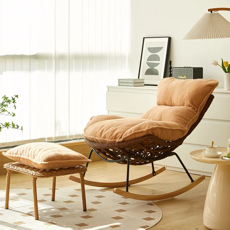 AA  Rocking Chair Adult Recliner Home Lazy Leisure Chair Single-Seat Sofa Chair