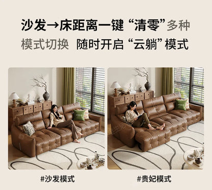 French Scalable Electric Sofa Bed Modern Designer Creativity Puff Sofa Comfort Lounge Living Room Furniture Canape Salon FYES