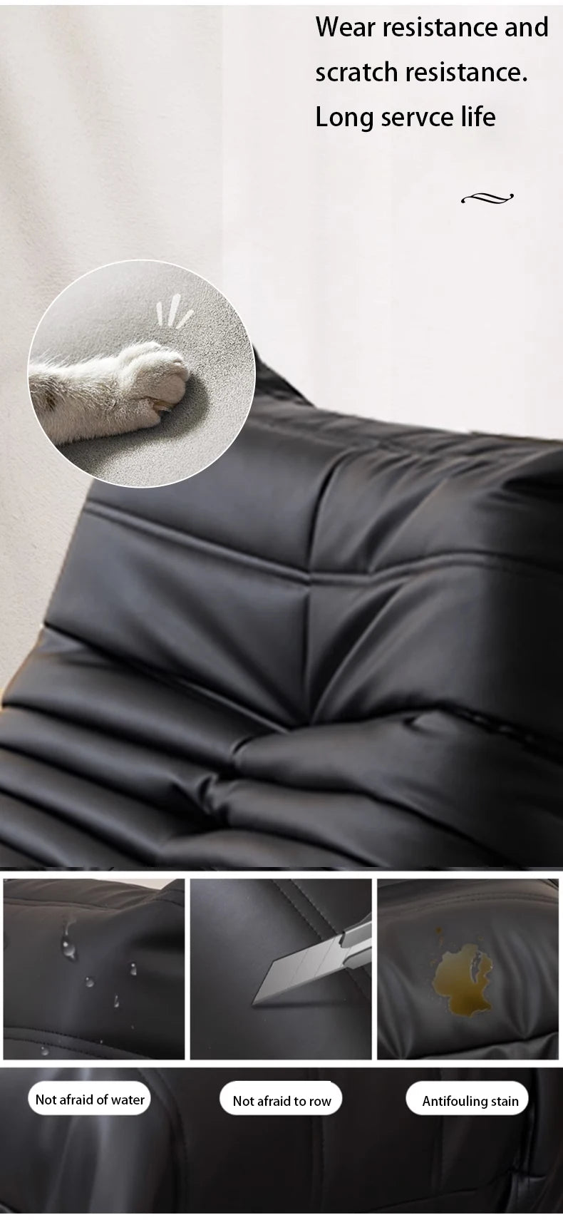 Caterpillar sofa togo modern living room balcony lounge lazy sofa available white lamb wool sofa