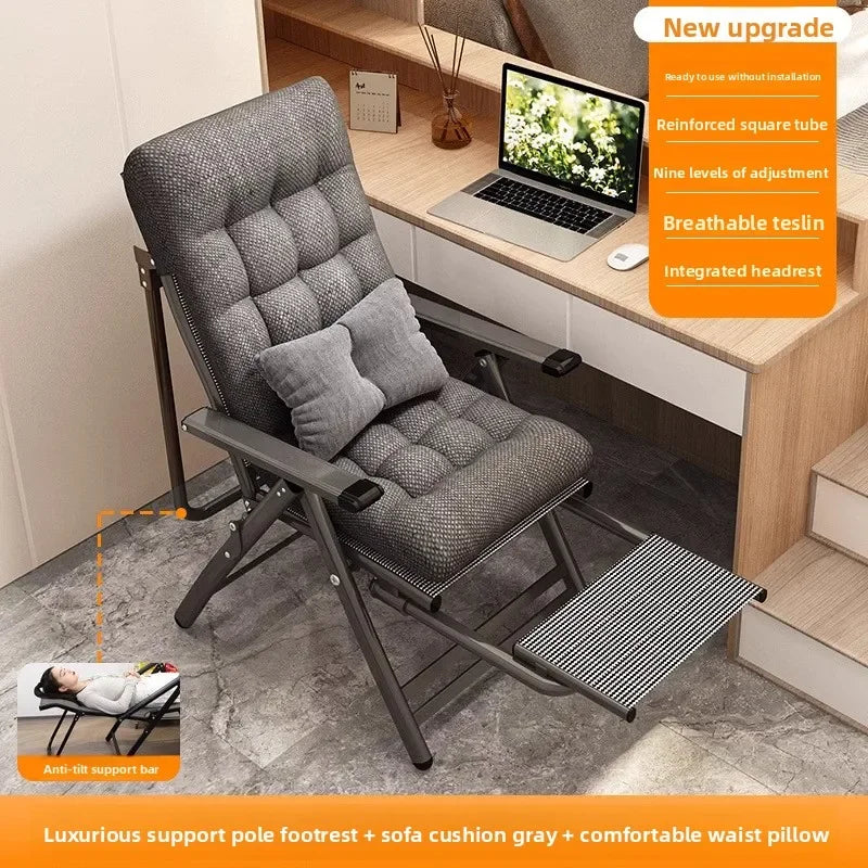 recliner lunch break folding office chair nap can lie down dual-purpose backrest computer chair couch