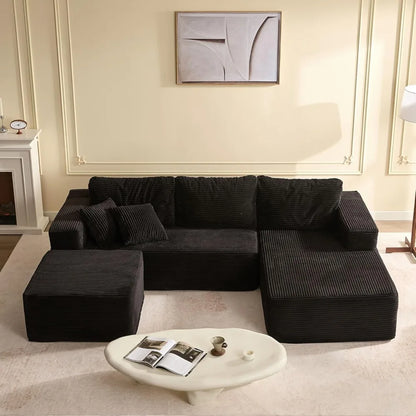 107" Boneless Couch with Deep Seat, Modular Sectional Sofa,Cloud Sectional Couch for Living Room,No Assembly Required,Customized