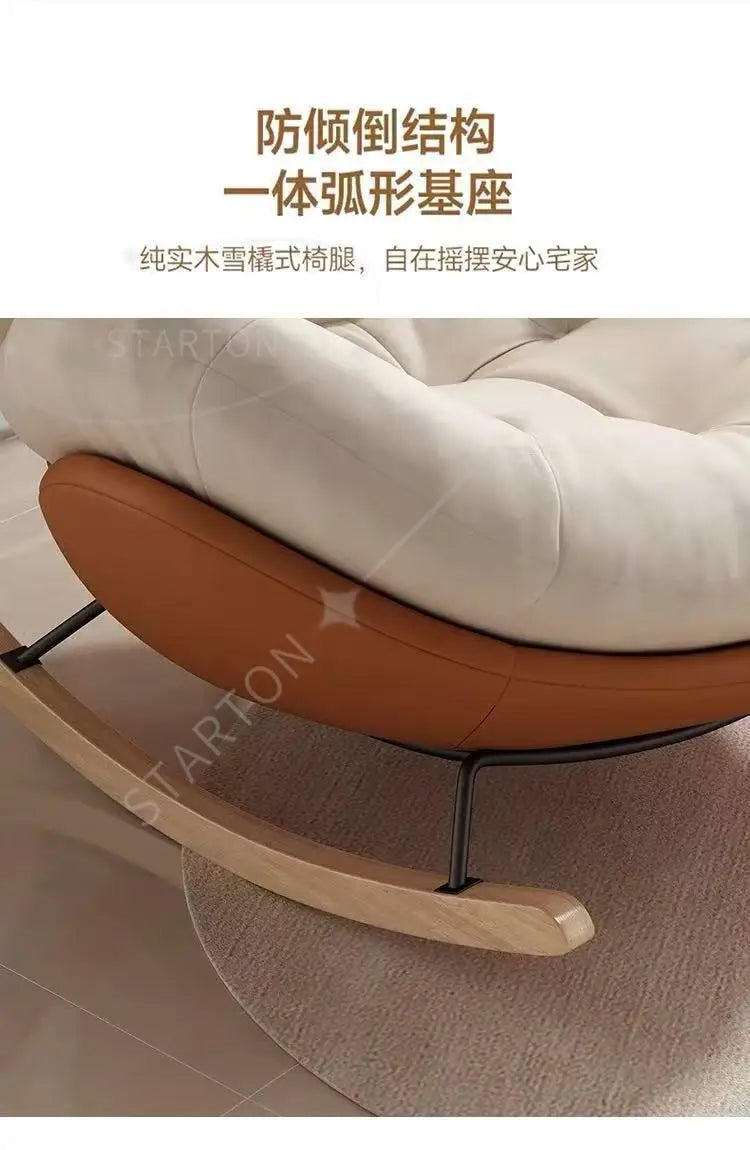 Lazy Snail Sofa Single Rocking Chair Super Soft Penguin Rocking Chair Balcony Living Room Leisure Lounge Chair Household Adult
