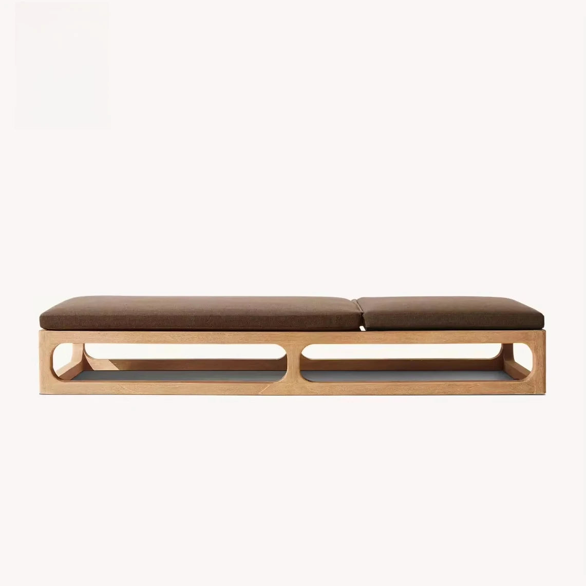 Modern style sun lounger for outdoor hollow solid wood sun lounger for swimming pool garden outdoor terrace