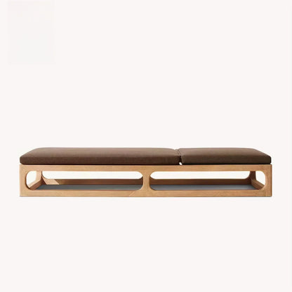 Modern style sun lounger for outdoor hollow solid wood sun lounger for swimming pool garden outdoor terrace