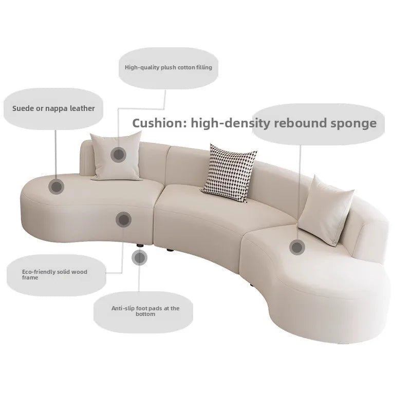 Hotel lobby sofa coffee table combination sales office negotiation rest area reception beauty salon club corner arc