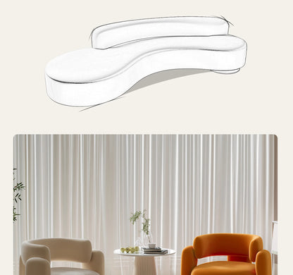 Cream Single Sofa Chair Balcony Light Luxury Chair Tea Table Combination Beauty Salon Rest Area Reception Negotiation Chair