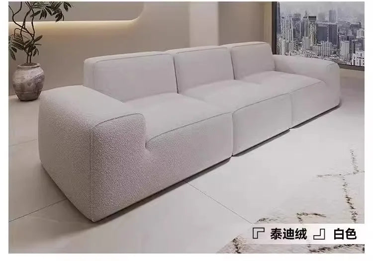 Simple Style Vacuum Compression Living Room Sofa Light Luxury Furniture Corduroy Sponge Filling Multi-Person Sofa Customization