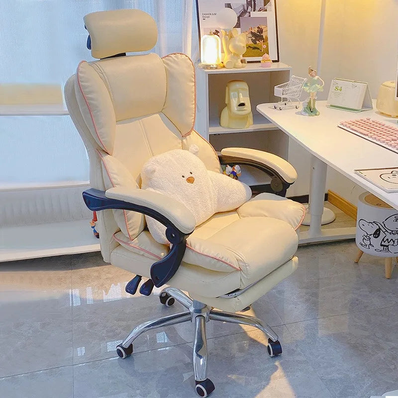 Computer chair home reclining comfortable sedentary e-sports chair backrest sofa chair desk dormitory live learning transfer