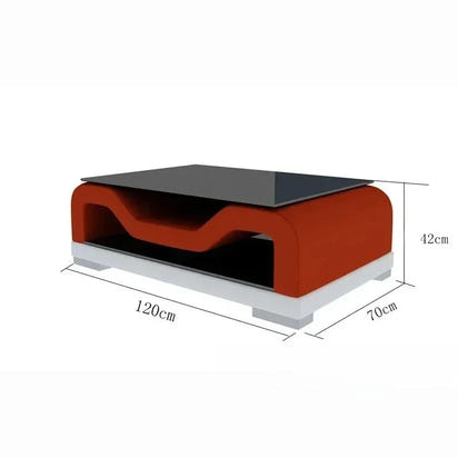 Modern LED Lighted Sofa Set with Recliner, Adjustable Headrest & Console | Luxury Leather Sectional Couch | Futuristic Furniture