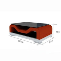 Modern LED Lighted Sofa Set with Recliner, Adjustable Headrest & Console | Luxury Leather Sectional Couch | Futuristic Furniture