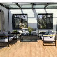 Italian Style Designer Simplicity Garden Sofas Originality Art Courtyard Villa Garden Sofas Luxury Outdoor Furniture Divano FYOS