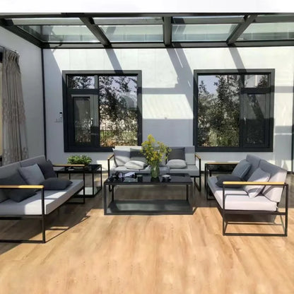 Italian Style Designer Simplicity Garden Sofas Originality Art Courtyard Villa Garden Sofas Luxury Outdoor Furniture Divano FYOS