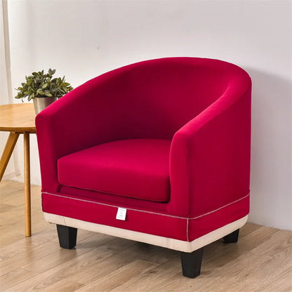 Solid Color Elastic Club Tub Chair Cover Spandex Single Sofa Slipcover with Seat Cover Armchair Protector Living Room Bar Hotel