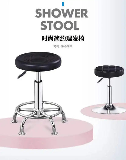 Bar Chair Bar Chair Stool Stool Haircut Chair Rotating Lifting Round Stool Backrest Pulley Chair Large Work Stool Supply