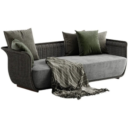 Outdoor rattan sofa courtyard balcony outdoor leisure villa garden sun room coffee table furniture combination