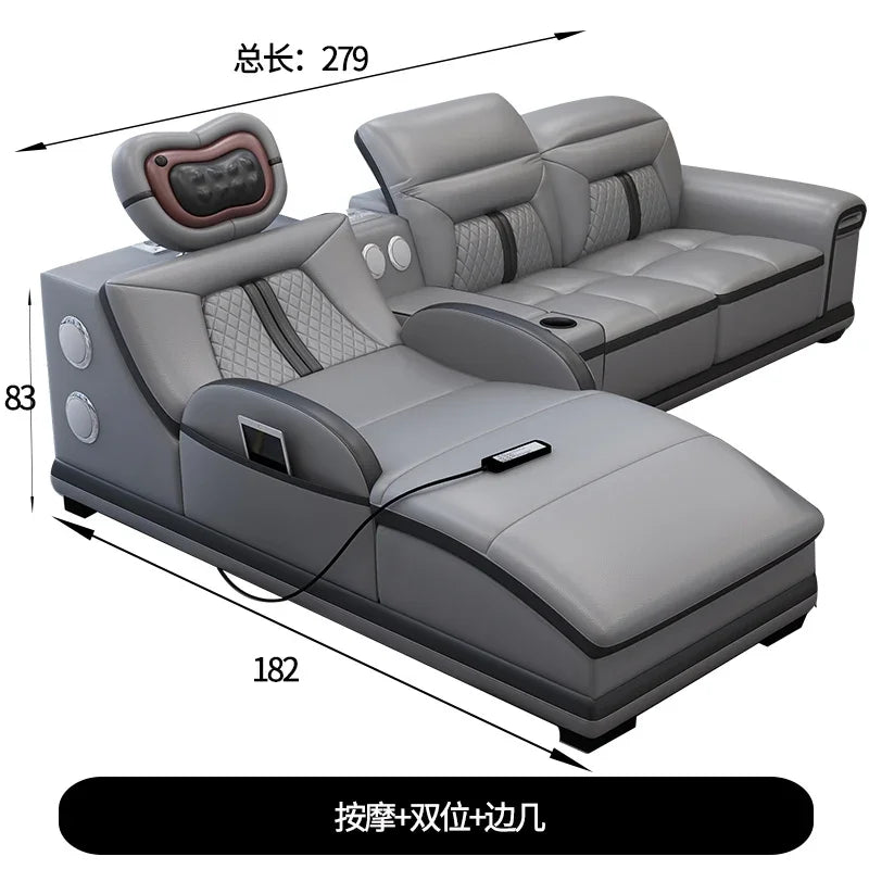 Luxury Wood Nordic Living Room Sofas Cozy Relaxing Recliner Armchair Sofas Floor Daybed Massage Woonkamer Banken Home Furniture