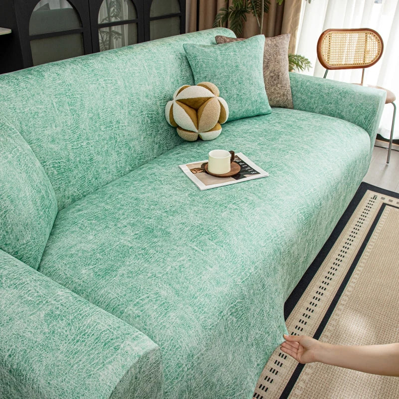 Adjustable Waterproof Elastic Sofa Cover Armchair Protector Corner L Shape Stretch Slipcovers Couch Covers 1/2/3/4/5 Seater