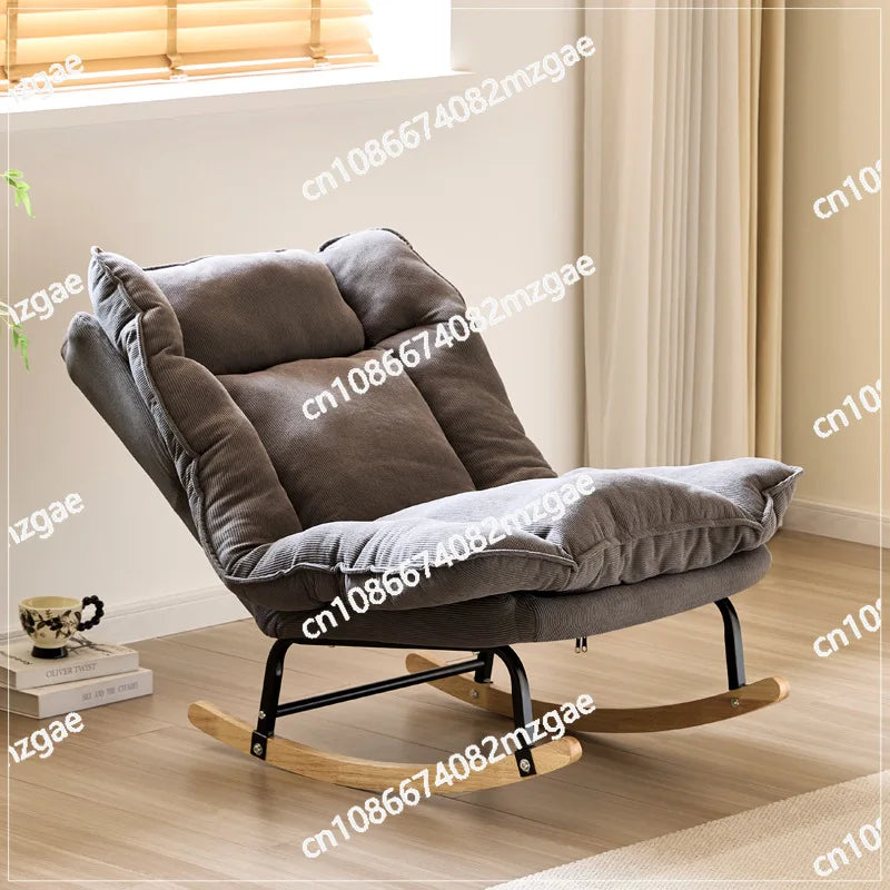 New single sofa, living room lazy lounge chair, comfortable rocking chair with retractable foot pedals