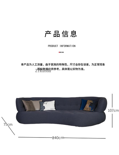 High-end curved sofa hall reception business living room corner sofa combination