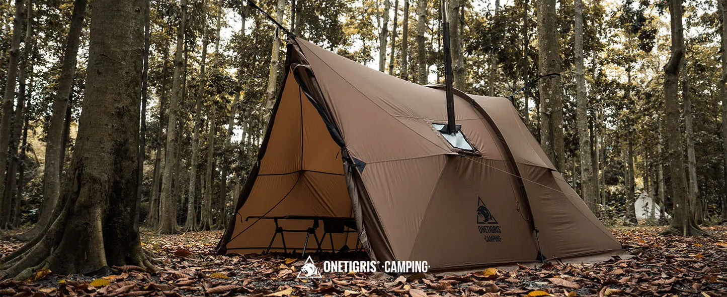 Onetigris ASH Hammock Canopy 4 Person Camping Hot Tent with Stove Jack 4 Season Waterproof Windproof for Survivalist Hiking