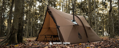 Onetigris ASH Hammock Canopy 4 Person Camping Hot Tent with Stove Jack 4 Season Waterproof Windproof for Survivalist Hiking