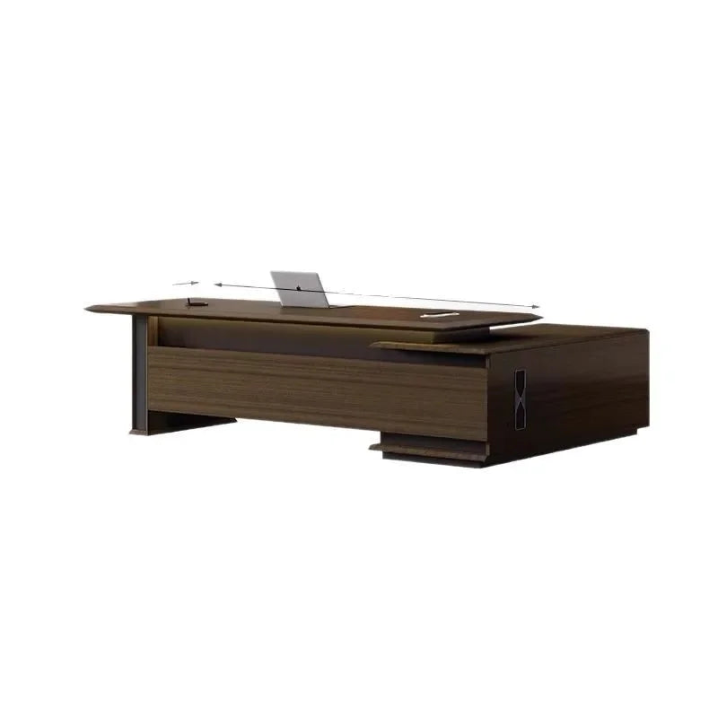 Premium Light luxury office boss table, simple modern class desk, high-end president table
