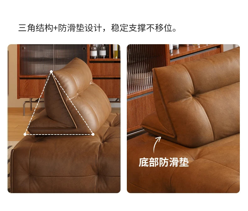 Adults Sleep Living Room Couch European Brown Villa Modular Corner Sectional Sofa Double Lounge Leather Canape Salon Furniture