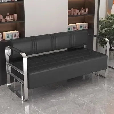 Same light luxury lounge chair, hair salon, nail salon, light luxury stainless steel sofa , lounge area