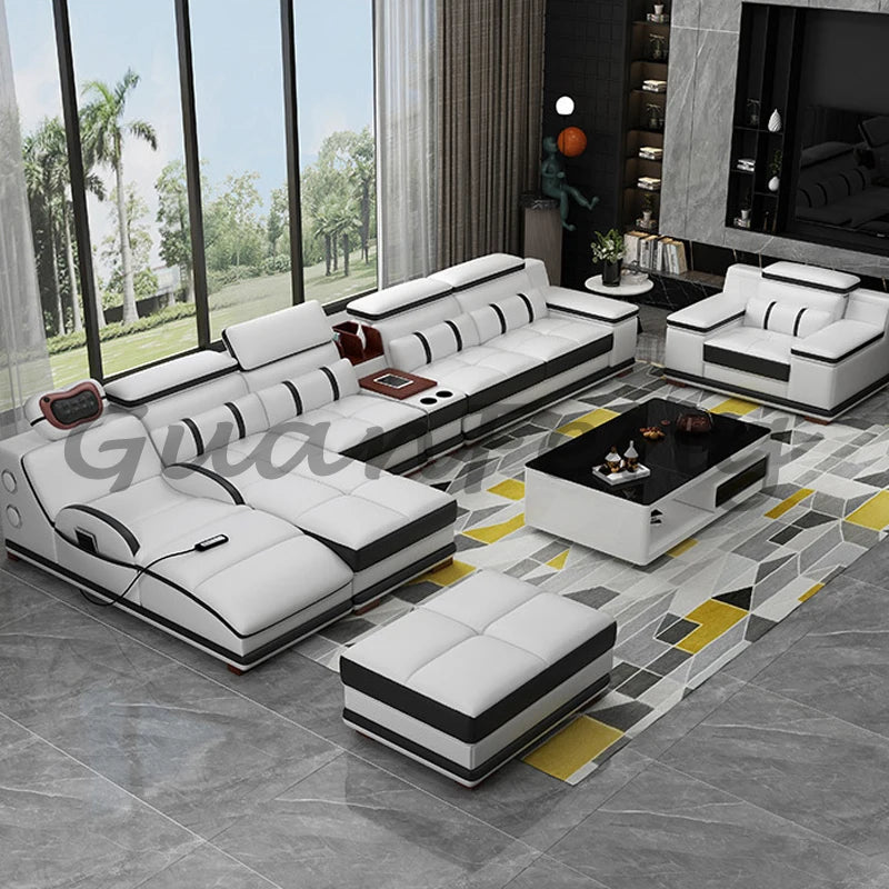 Hot Sale Modern Storage Luxury Micro Fabric Leather Reclining Leather Folding Multi Purposes Living Room Sofa