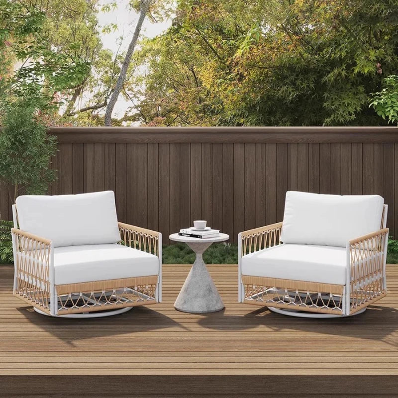 Coffee Table Outdoor Garden Sofas Villa Combination Terrace Waterproof Garden Sofas Hotel Metal Furniture Sofá Jardín MHHYSF