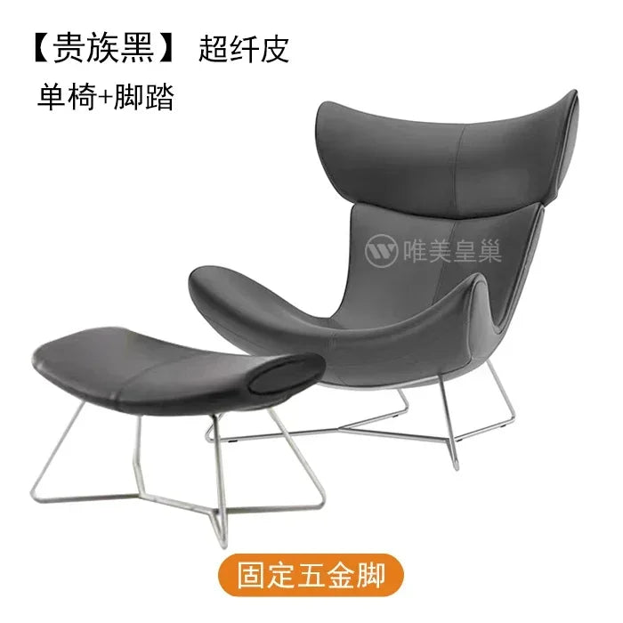 Comfortable Ergonomic Living Room Chairs Modern Leather Nordic Sofa Chairs Designer Recliner Portable Fauteuil Salon Furniture