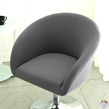 Universal Curved Chair Cover Short Back Printed Arc Armchair Covers Dining Chair Covers Home Spandex Elastic Dustproof Cover