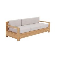 for High End Teak Wood Patio Hotel Furniture Backyard Outdoor Teak Garden Sofa Set With Cushions Modern Teak Wood Furniture