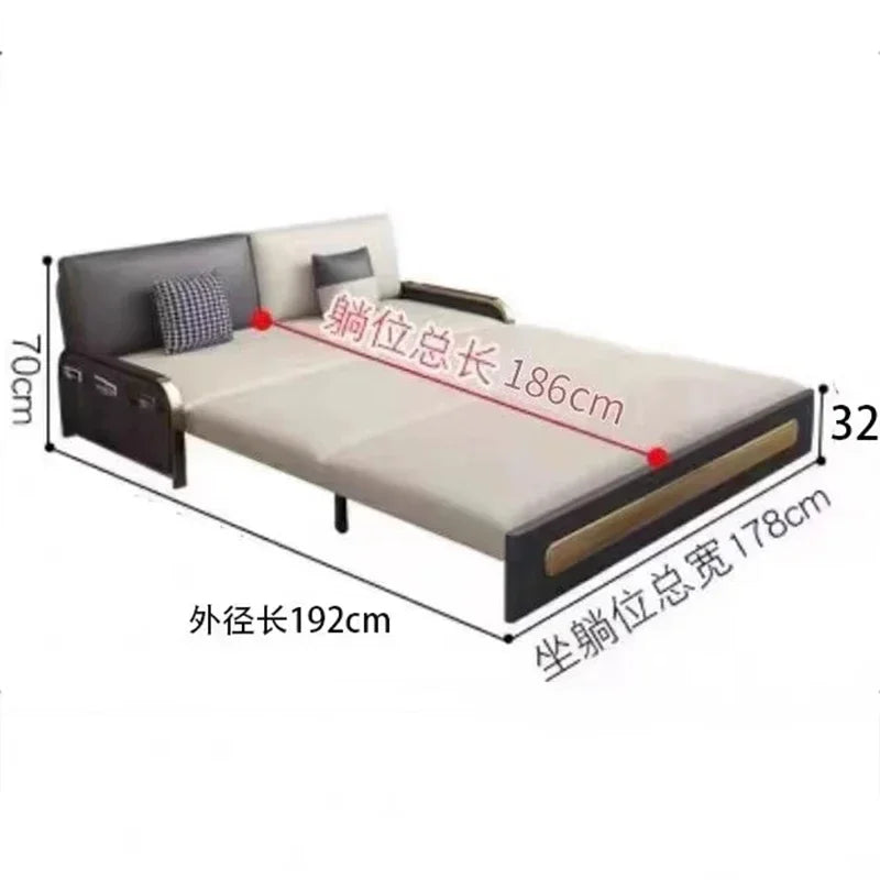 Folding Sofa Bed Double Decker Matress Large Lounge Sofas Minimalist White For Living Room Furniture