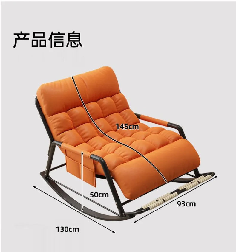 Recliner Rocking Chair Sitting and Sleeping Dual-purpose  Lunch Break Chair Balcony Home Leisure Lazy Sofa Chair Ergonomic