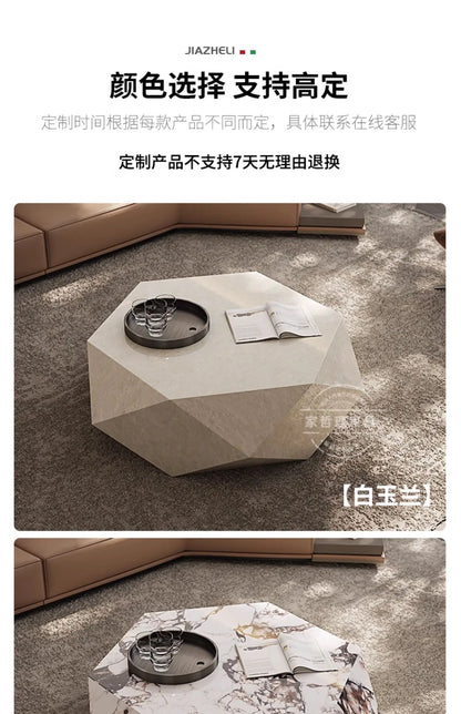 Coffee table small apartment rock slab designer atmospheric Italian living room high-end creative coffee table