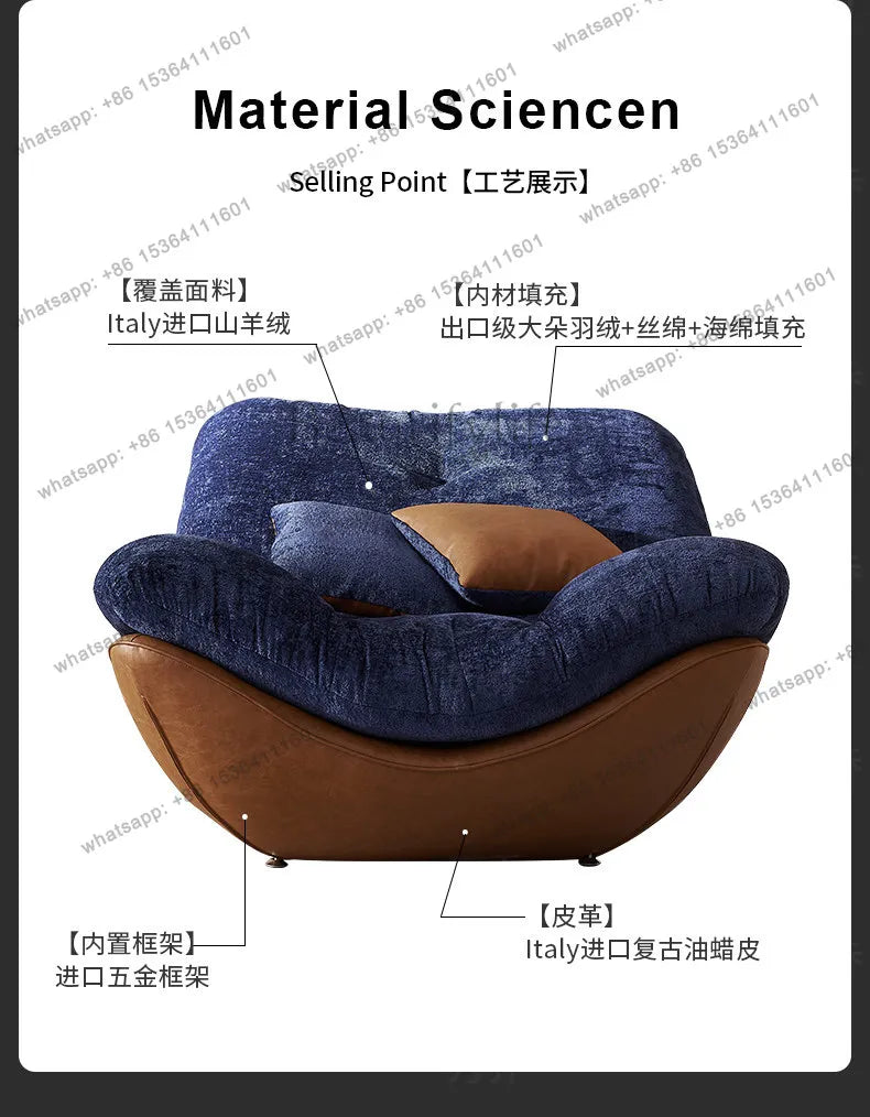 Italian light luxury lazy sofa chair Nordic modern simple style home design leisure chair
