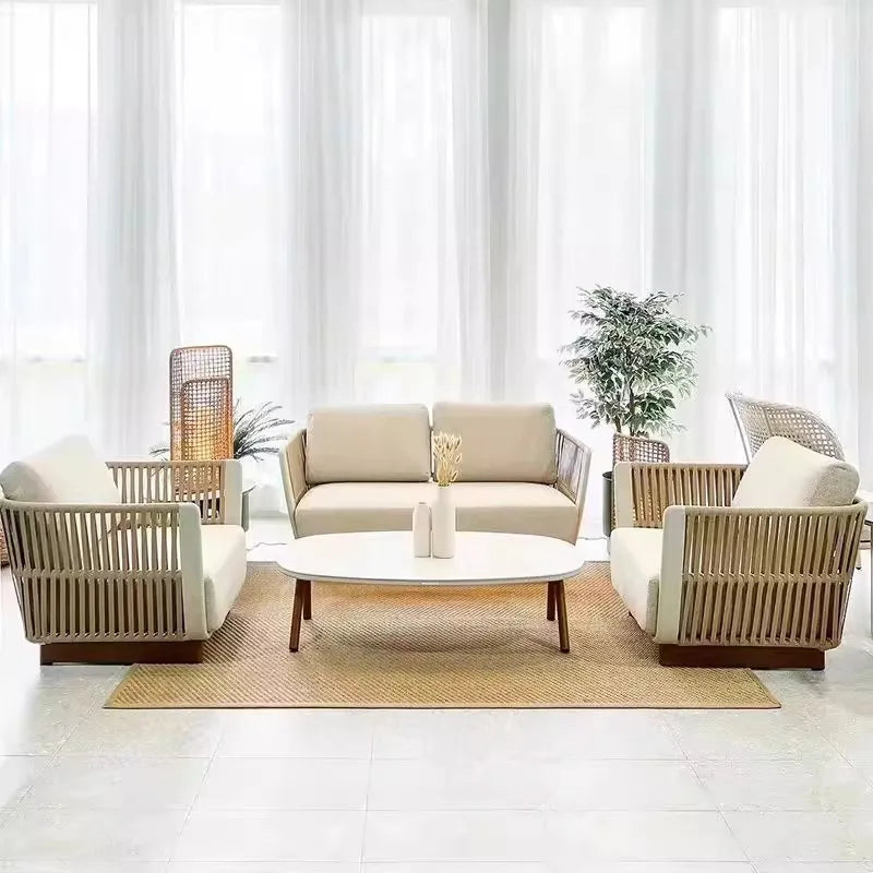 Leisure Outdoor Sofas Balcony Accent Design Courtyard Hotel Garden Sofas Floor Nordic Office Furniture Arredo Giardino Lshysf
