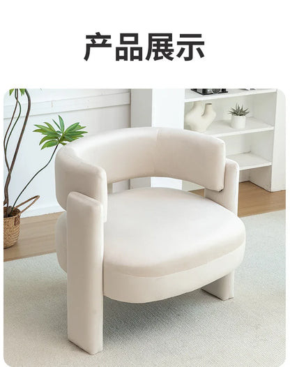 Luxury cream style new Chinese office simple integration super soft negotiation guest sofa chair leisure single chair