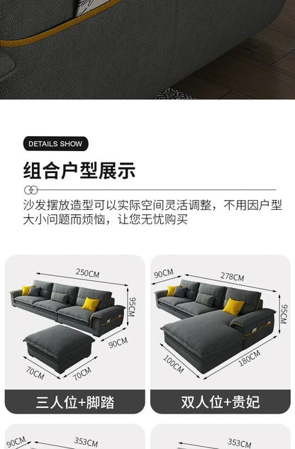 Storage Relax Puff Sofa Sectional Simple Double Nordic Daybed Puffs Sofa Set Lazzy Cushion Salon Meuble Home Furniture