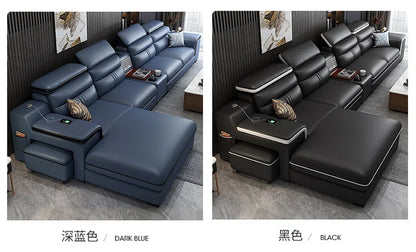 Genuine Leather Modern Sofas Luxury Classic Bedrooms Cinema Sofas Comfortable Straight Muebles Para El Hogar Home Accessories
