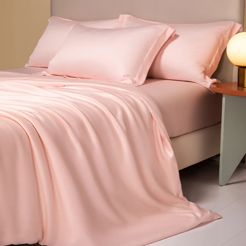Premium 4/6pcs Egyptian Cotton Bed Sheet Set Soft Long Staple Cotton Bedding Set Luxury Silky Fitted Sheet Flat Sheet Pillowcase