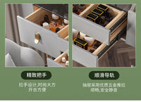 Solid wood new dresser glass bedroom modern simple style light luxury Internet celebrity small makeup table rock slab makeup