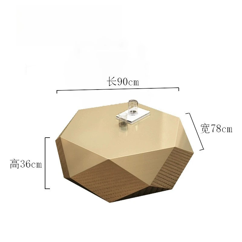 Gold Diamond Coffee Table Designer Sense Modern Simplicity Coffee Table Special-shaped Living Room Furniture Couchtisch XYCJ