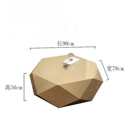 Gold Diamond Coffee Table Designer Sense Modern Simplicity Coffee Table Special-shaped Living Room Furniture Couchtisch XYCJ
